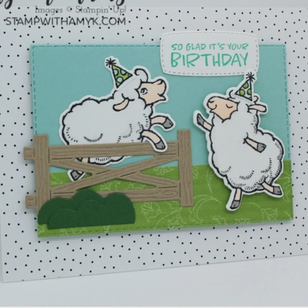 Stampin Up Counting Sheep Retired Sale A Bration Happy Birthday Stamp Set Rubber